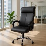 Fauteuil de bureau ergonomique noir dans un bureau moderne