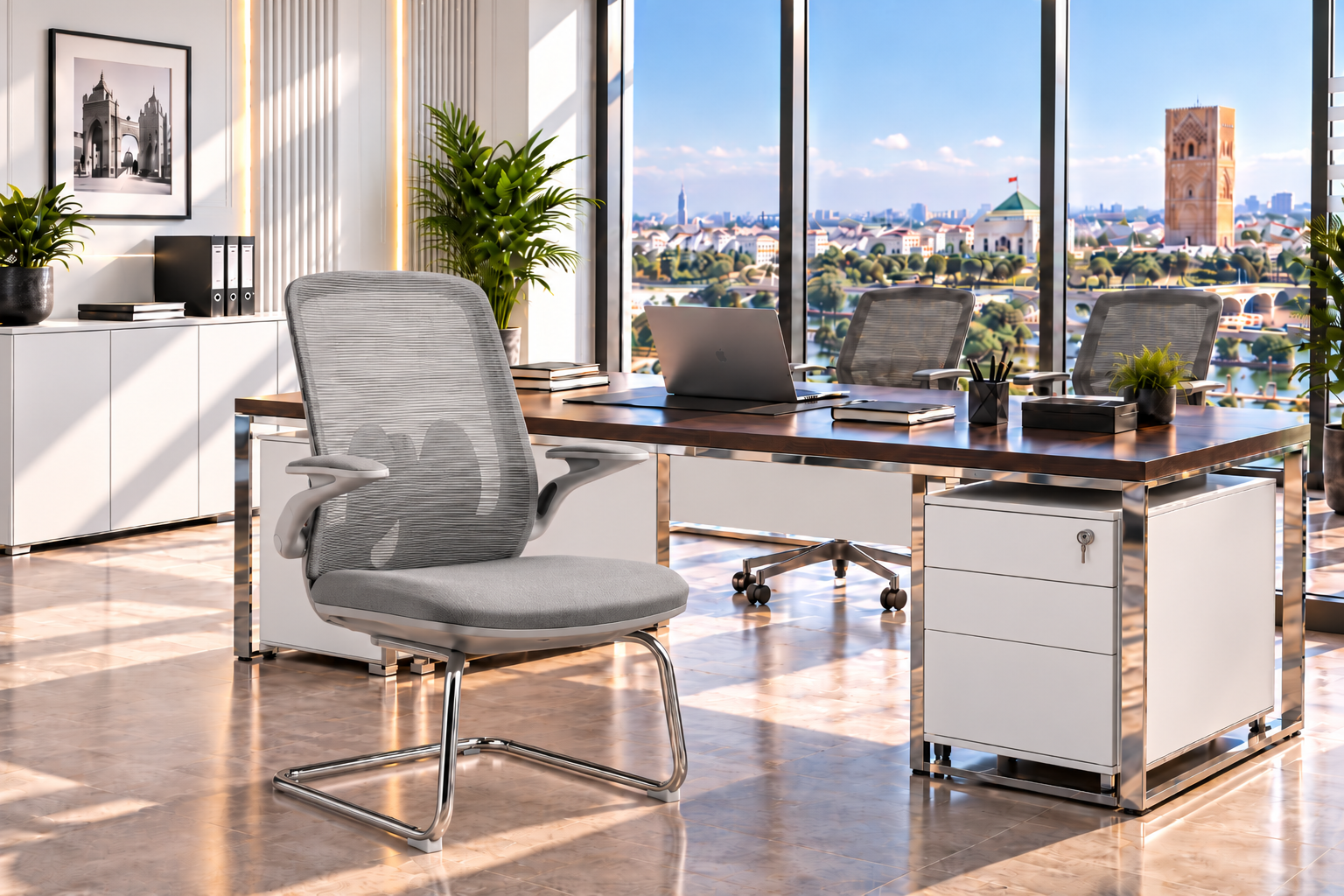 Chaise Visiteur F13L.G – MESH Chaise Visiteur /F13L.G – MESH – Image 1