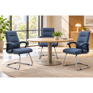 Fauteuil Visiteur Luge /MEHDIA-6004V-Tissu