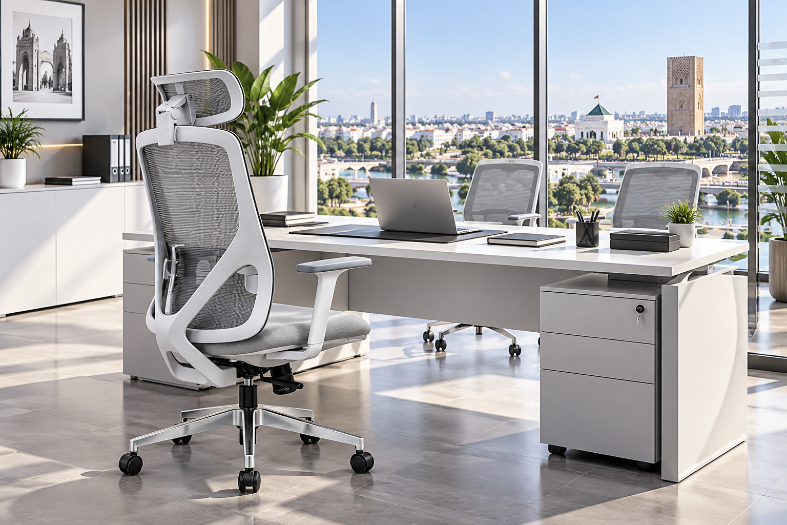 Fauteuil F12P-G Chaise de Direction /F12P.G -MESH – Image 1