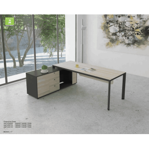 Bureau Manager /AATD0114 – MDF Aluminium Gris 41 -KIOMA Meuble Premium Maroc