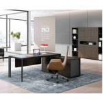 Bureau Manager /ALDD0120 – MDF Aluminium Gris -KIOMA Meuble Premium Maroc