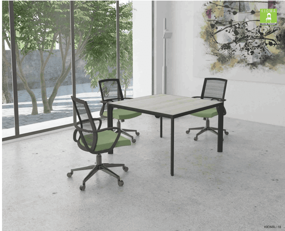 KIOMA-ATT -0120 Table de Réunion /AATC0120 – Aluminium Gris -KIOMA Meuble Premium Maroc