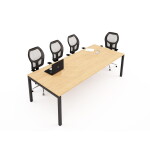 Table de Réunion /REUN220– MDF Tube Carré 48 -KIOMA Meuble Premium Maroc