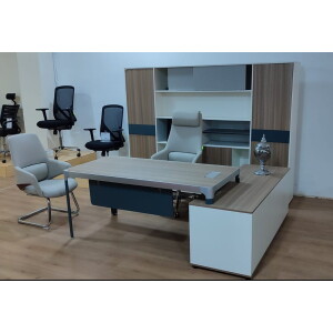 Bureau Manager /ALFD09201 – MDF Aluminium 39 -KIOMA Meuble Premium Maroc