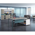 Bureau Manager /ALFD09201 – MDF Aluminium -KIOMA Meuble Premium Maroc