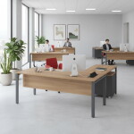 Bureau Responsable /BUR160R-MG – Mélaminé Metal Gris - KIOMA Meuble Premium Maroc