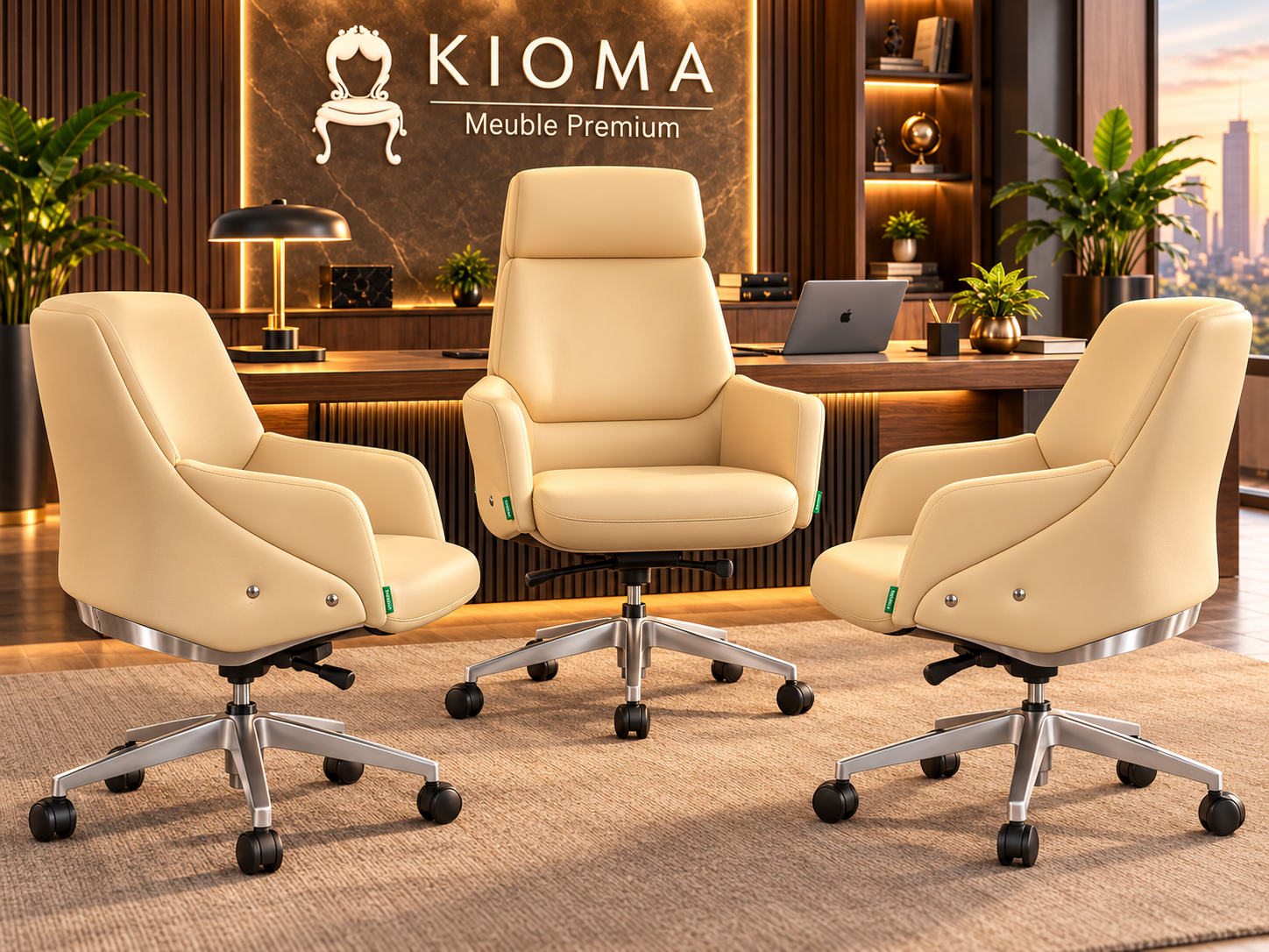 Pack Fauteuils F23 exécutifs KIOMA dans un bureau premium Ensemble Fauteuils de Direction /F23 - AFICUIR – Image 1