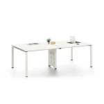 Table de Réunion /RIM-REUN – Aluminium Blanc 184 -KIOMA Meuble Premium Maroc